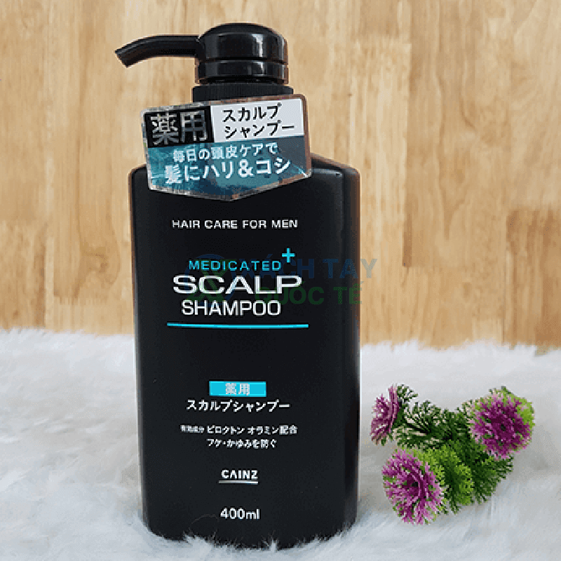 Dầu gội dược liệu Medicated Plus Scalp Shampoo Cainz 400ml (Nam)
