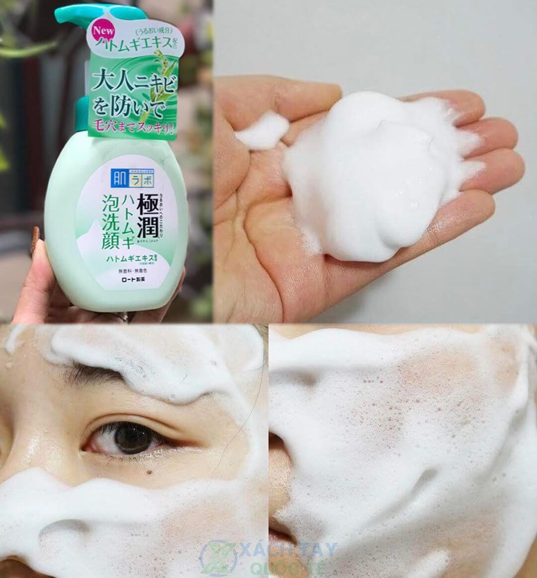 Sữa rửa mặt tạo bọt Hada Labo Gokujyun Foaming Cleanser 160g