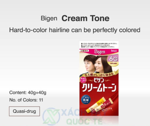 Thuốc nhuộm tóc Bigen Cream Tone thảo dược Nhật Bản