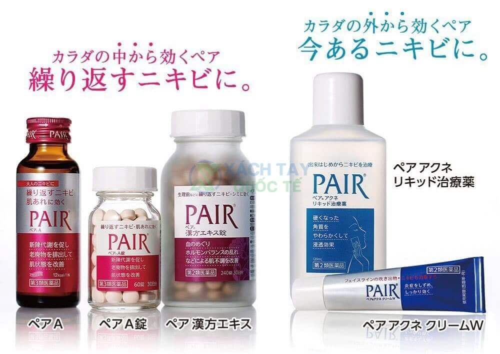 Một số sản phẩm trị mụn Pair của hãng Lion Nhật Bản