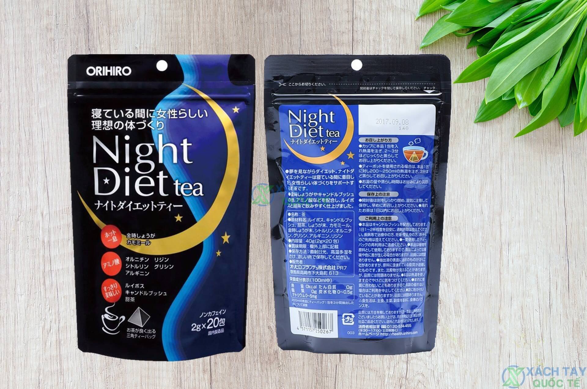 Trà giảm cân Orihiro Night Diet Tea Nội địa Nhật Bản