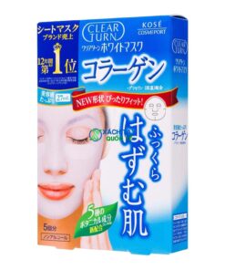 Mặt nạ Kose Cosmeport Clear Turn White Mask Collagen dưỡng ẩm - căng da