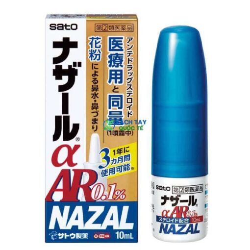 Thuốc xịt mũi Nazal Ar Sato trị viêm mũi dị ứng Nhật Bản