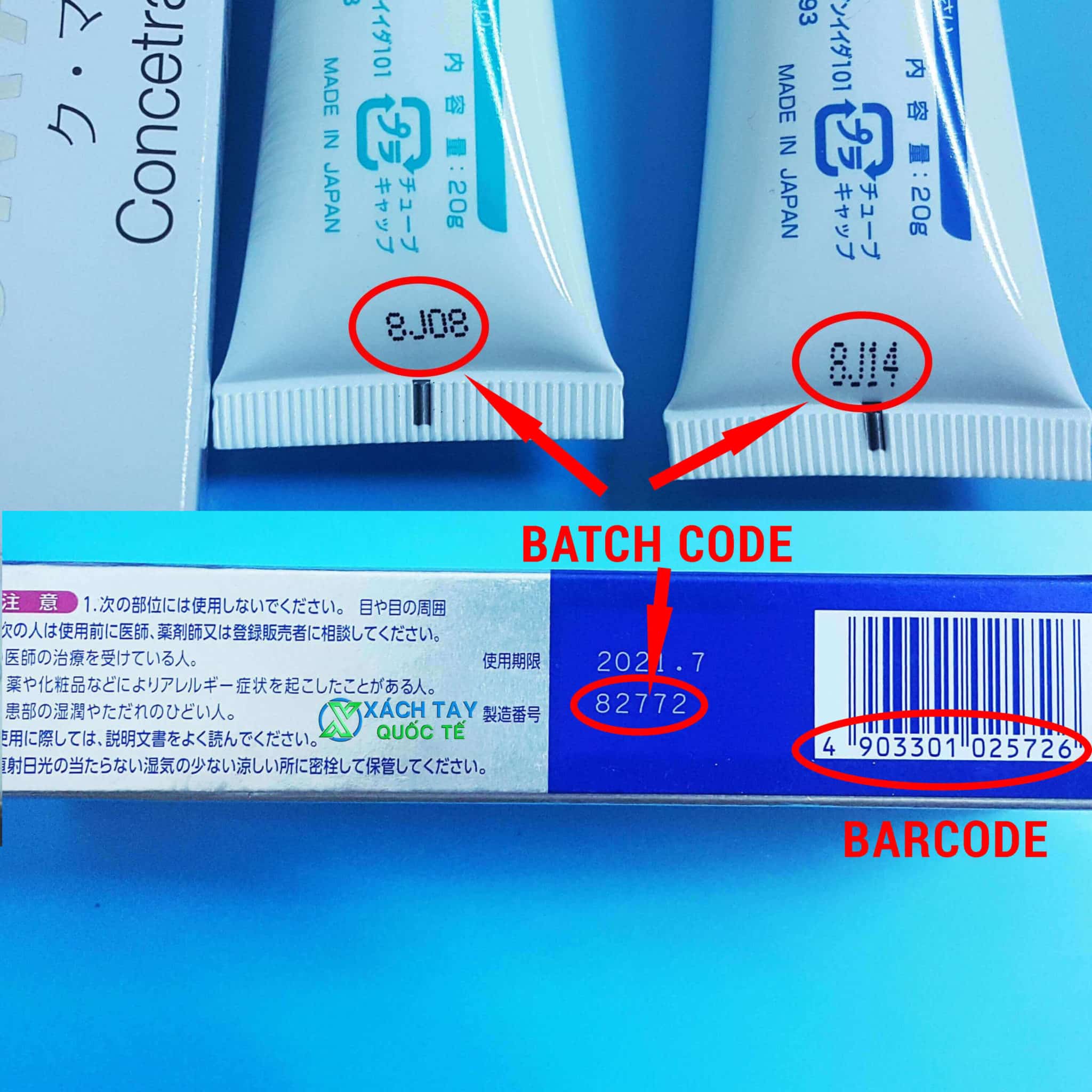 Barcode và Batch Code mỹ phẩm Nhật Bản