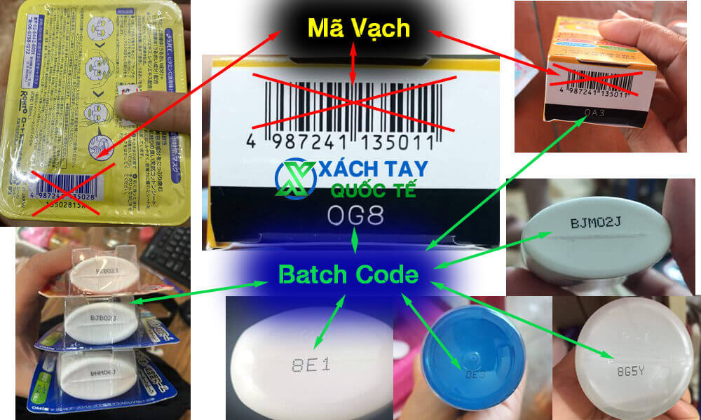 Cách tìm mã Batch Code Rohto - Skin Aqua - Melano - Hada Labo